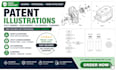 create patent illustrations utility design drawings cad conversion flowcharts