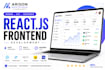 build a modern react js frontend website with tailwind CSS