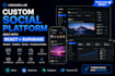 a custom social networking website with chat and admin panel