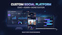 build a custom social media website with chat and admin panel