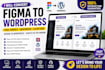 convert figma or HTML to elementor wordpress website