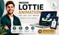 create lottie animation, json animation, animated logo, UI and app animation