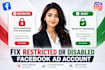 create and fix facebook business manager, ads account