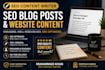 write SEO optimized blog articles and website content