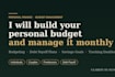 create a custom budget plan and manage monthly finances