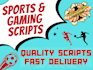 write well researched youtube scripts on gaming and sports