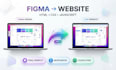 convert figma to responsive HTML CSS javascript website