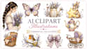 create premium watercolor clipart illustrations using ai