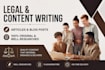 write professional legal articles, blogs and website content