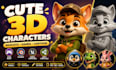 model cute 3d cartoon characters and mascots for games