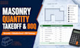 prepare accurate masonry quantity takeoff and labour boq