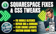 fast fix your squarespace website mobile glitches, CSS, and dns issues