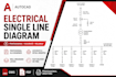 draw professional electrical single line diagram in autocad
