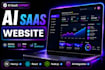 build an ai saas website, startup website and web app