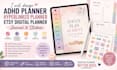 design adhd planner hyperlinked planner etsy digital planner journal stickers