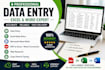 do data entry, PDF conversion and typing