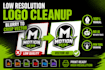 manually redraw low resolution logo into clean vector