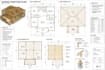 draft wooden structure, wall framing, roof framing, and deck plans