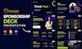 design professional sponsorship deck, sponsorship proposal, presentation