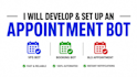 develop booking bot,vfs appointment bot, appointment bot,vfs bot, telegram bot