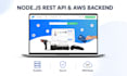develop a secure node js rest API and AWS backend