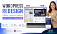 redesign wordpress website, elementor website, landing page, business website