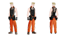 2d character concept art sheet and turnaround for games