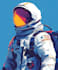 create high quality outer space astronaut illustration