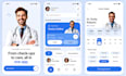 do telemedicine app ui design, healthcare mobile app design, doctor booking app