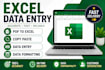 do excel data entry services