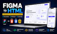 convert figma to responsive HTML CSS js website