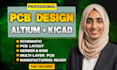 design pcb, schematic and hardware using altium designer and kicad