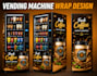 design eye catching custom vending machine wrap design