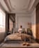 create a modern bedroom interior design with 3d rendering