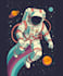 create a high quality custom sci fi astronaut illustration