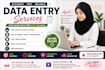 data entry, copy paste, PDF to word or exel, and web research