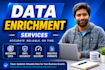 do professional data enrichment, CRM data entry, web research services