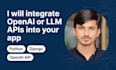integrate openai or llm apis into your python or django app