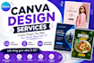 design professional canva social media posts,