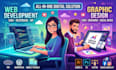 be your expert web developer and graphic designer