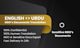 translate sensitive ngo documents english urdu with confidentiality