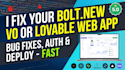 fix, secure and deploy your ai generated web app