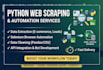 do python web scraping and selenium automation