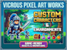create  2d pixel art illustrations sprite sheets  and animations
