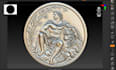create detailed 3d bas relief coin designs