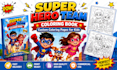 create custom superhero team coloring book pages for kids