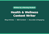 write engaging health and wellness blog articles