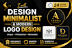 design minimal colorful and luxury brand logo