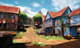 cozy stylized low poly 3d game environment ue5 level design 3d game map 3d asset