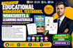 design, format educational workbook, textbooks, worksheets, curriculum plan